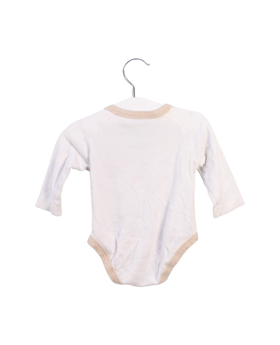A White Long Sleeve Bodysuits from Natures Purest in size 3-6M for neutral. (Back View)