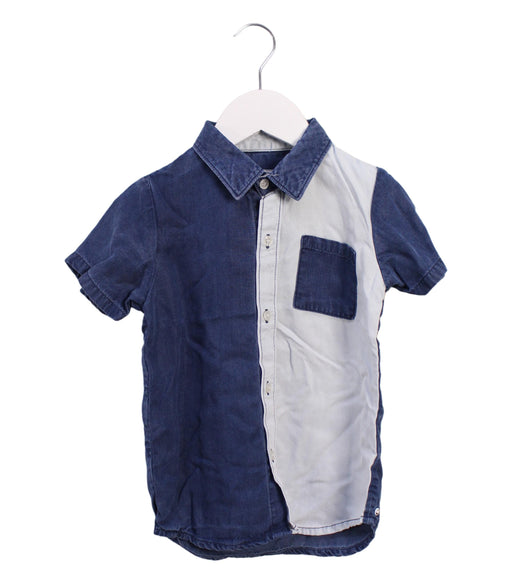 A Blue Shirts from A for Apple in size 4T for boy. (Front View)