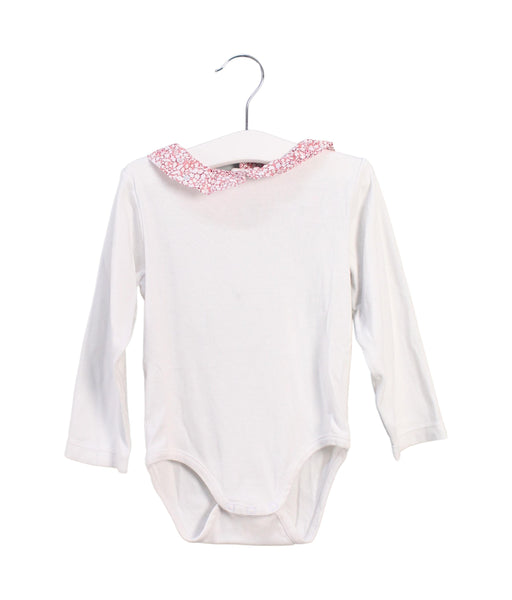 A White Long Sleeve Bodysuits from Jacadi in size 3T for girl. (Front View)