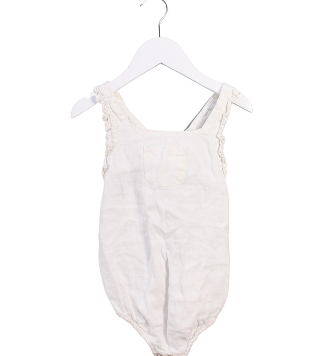 A White Sleeveless Bodysuits from Olivier London in size 2T for girl. (Front View)