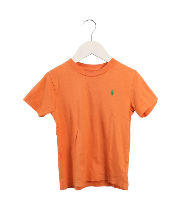 A Orange Short Sleeve T Shirts from Polo Ralph Lauren in size 3T for boy. (Front View)