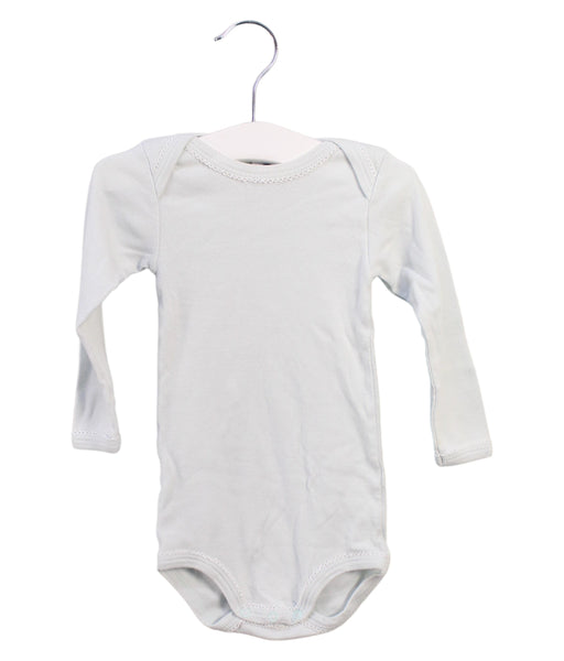 A Green Long Sleeve Bodysuits from Petit Bateau in size 6-12M for girl. (Front View)
