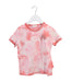 A Pink Short Sleeve T Shirts from miles baby in size 5T for girl. (Front View)