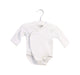 A White Long Sleeve Bodysuits from Mides in size 0-3M for neutral. (Front View)