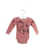 A Peach Long Sleeve Bodysuits from Bobo Choses in size 3-6M for girl. (Front View)