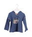 A Blue Hooded Sweatshirts from Nanos in size 5T for girl. (Front View)
