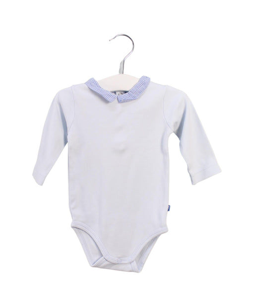 A White Long Sleeve Bodysuits from Jacadi in size 3-6M for neutral. (Front View)