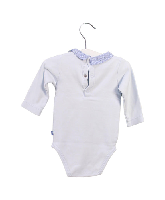 A White Long Sleeve Bodysuits from Jacadi in size 3-6M for neutral. (Back View)