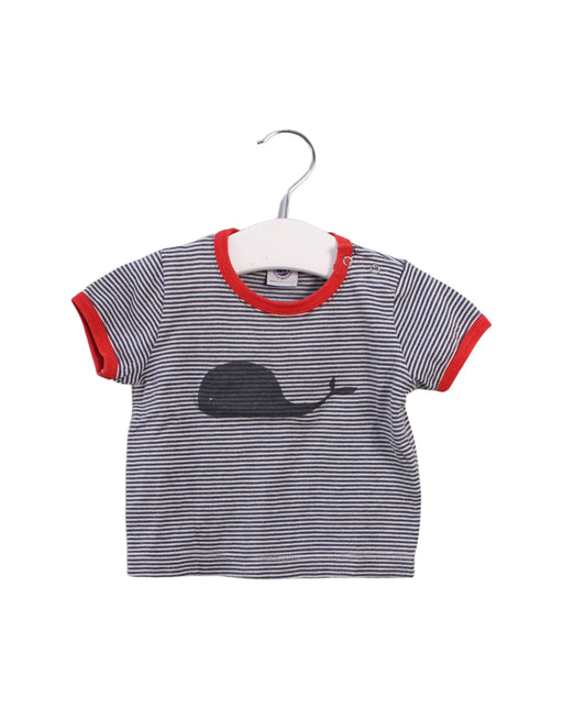 A Blue Short Sleeve T Shirts from Petit Bateau in size 3-6M for boy. (Front View)