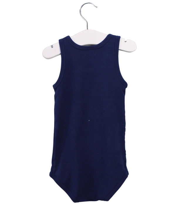 A Navy Sleeveless Bodysuits from Petit Bateau in size 18-24M for boy. (Back View)