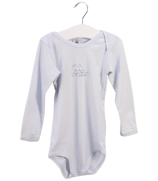 A Blue Long Sleeve Bodysuits from Petit Bateau in size 18-24M for boy. (Front View)