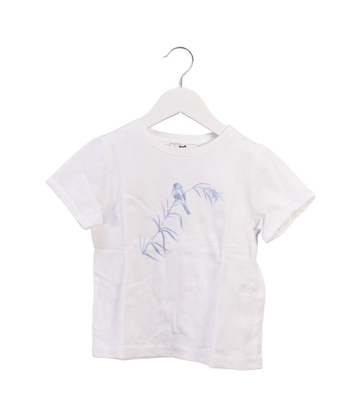 A White Short Sleeve T Shirts from Cyrillus in size 6T for girl. (Front View)