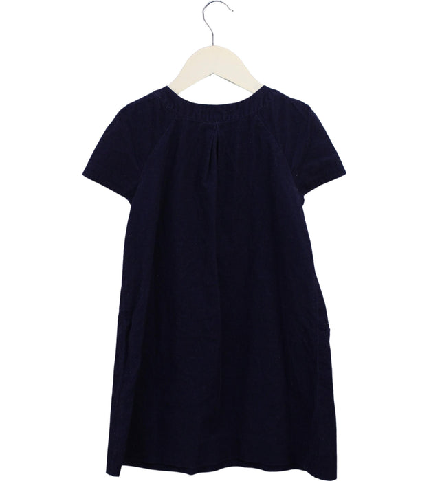 A Navy Short Sleeve Dresses from Bonpoint in size 8Y for girl. (Back View)