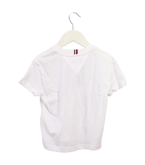 A White Short Sleeve T Shirts from Tommy Hilfiger in size 4T for boy. (Back View)