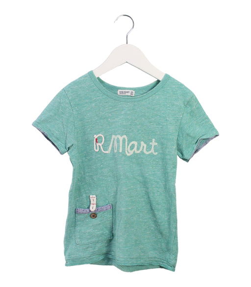 A Green Short Sleeve T Shirts from Ragmart in size 7Y for girl. (Front View)