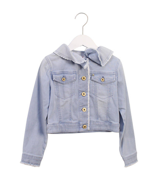 A Blue Lightweight Jackets from Il Gufo in size 8Y for girl. (Front View)