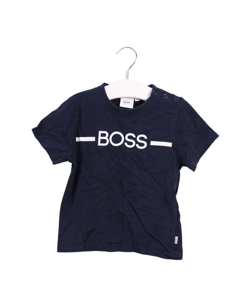 A Blue Short Sleeve T Shirts from Boss in size 3T for boy. (Front View)