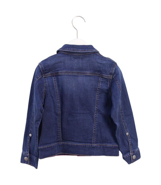 A Blue Lightweight Jackets from Miki House in size 5T for boy. (Back View)