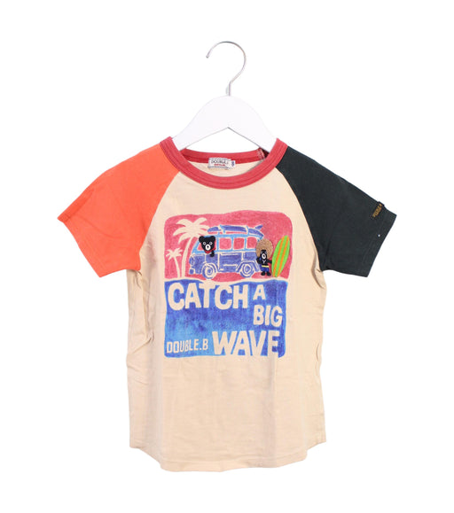 A Multicolour Short Sleeve T Shirts from Miki House in size 5T for boy. (Front View)