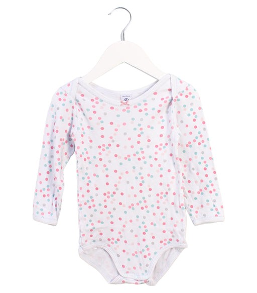 A Blue Long Sleeve Bodysuits from Petit Bateau in size 18-24M for girl. (Front View)