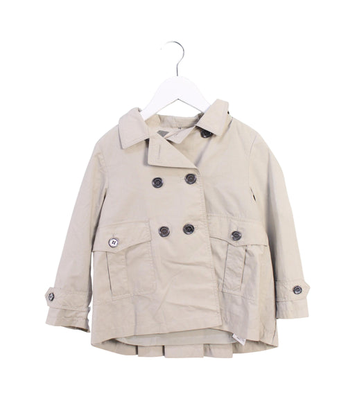 A Beige Lightweight Jackets from Burberry in size 3T for girl. (Front View)