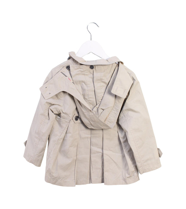 A Beige Lightweight Jackets from Burberry in size 3T for girl. (Back View)