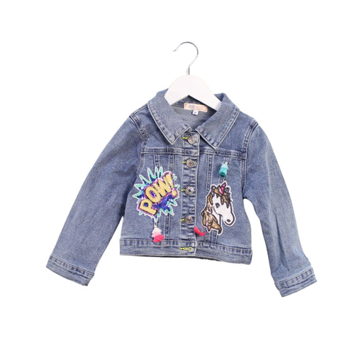 A Blue Lightweight Jackets from Baby Sara in size 3T for girl. (Front View)