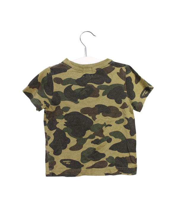 A Green Short Sleeve T Shirts from BAPE KIDS in size 18-24M for boy. (Back View)