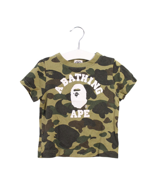 A Green Short Sleeve T Shirts from BAPE KIDS in size 18-24M for boy. (Front View)