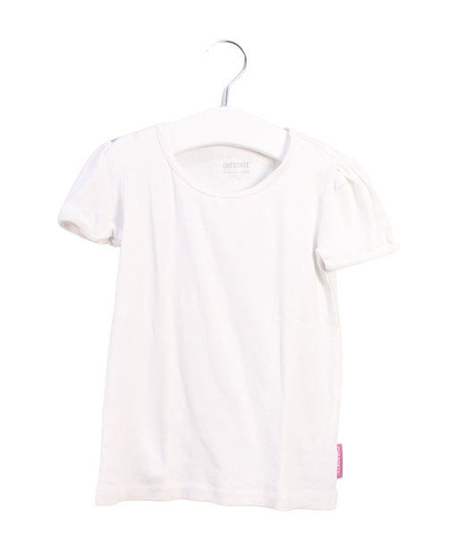 A White Short Sleeve T Shirts from Cherokee in size 4T for girl. (Front View)