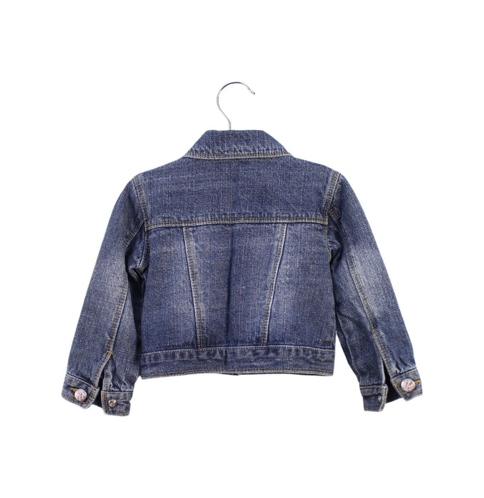 A Blue Lightweight Jackets from Levi's in size 12-18M for girl. (Back View)
