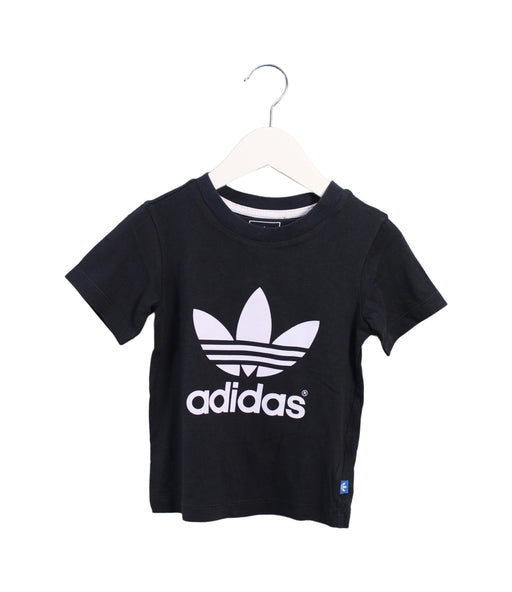A Black Short Sleeve T Shirts from Adidas in size 4T for girl. (Front View)