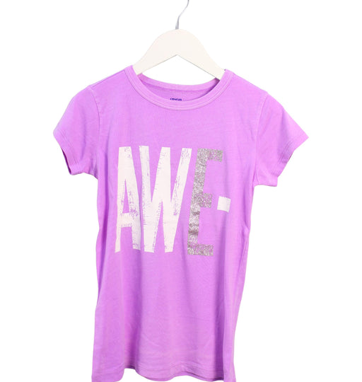 A Pink Short Sleeve T Shirts from Crewcuts in size 10Y for girl. (Front View)