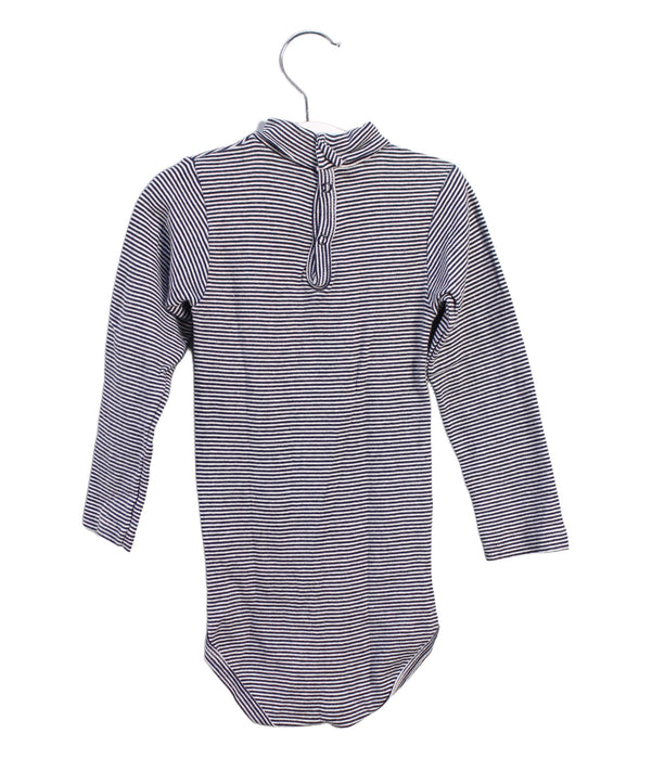 A Navy Long Sleeve Bodysuits from Petit Bateau in size 18-24M for neutral. (Back View)