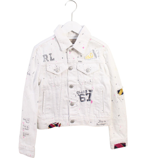 A White Lightweight Jackets from Polo Ralph Lauren in size 8Y for girl. (Front View)