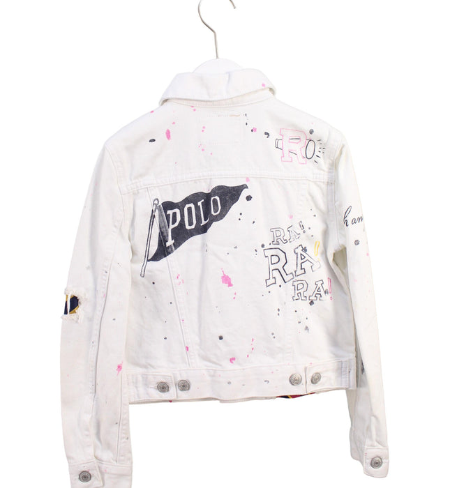 A White Lightweight Jackets from Polo Ralph Lauren in size 8Y for girl. (Back View)