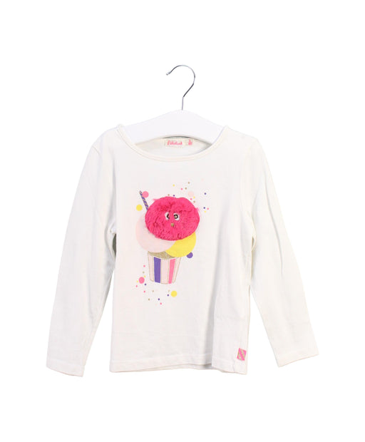 A White Long Sleeve Tops from Billieblush in size 4T for girl. (Front View)