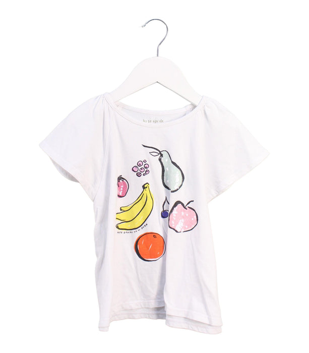 A White Short Sleeve T Shirts from Kate Spade in size 5T for girl. (Front View)