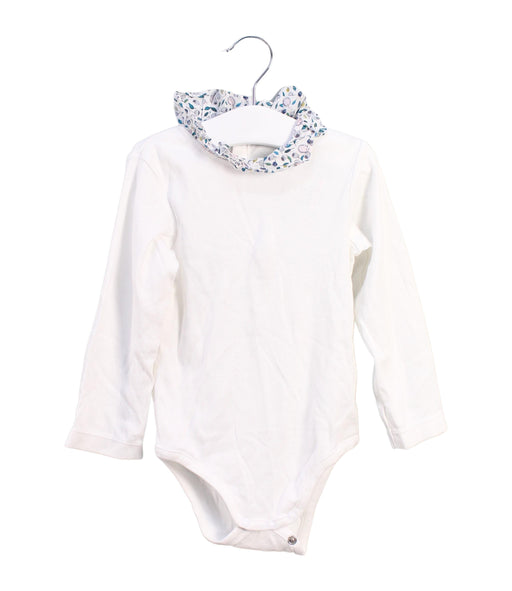 A White Long Sleeve Bodysuits from Jacadi in size 18-24M for girl. (Front View)