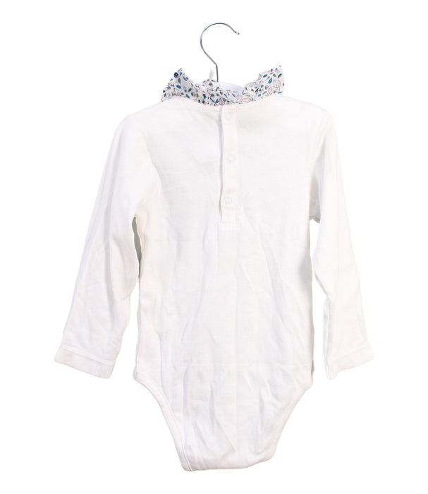 A White Long Sleeve Bodysuits from Jacadi in size 18-24M for girl. (Back View)