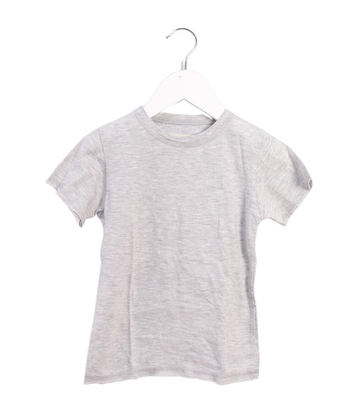 A Grey Short Sleeve T Shirts from Mini Mioche in size 4T for girl. (Front View)