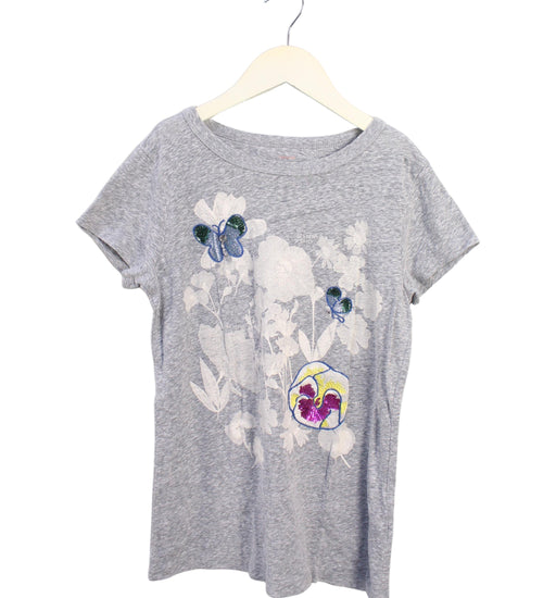 A Grey Short Sleeve T Shirts from Crewcuts in size 12Y for girl. (Front View)