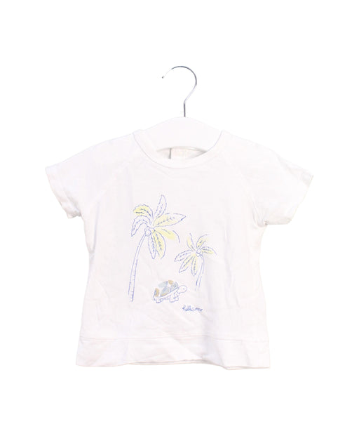A White Short Sleeve T Shirts from Natalys in size 12-18M for girl. (Front View)