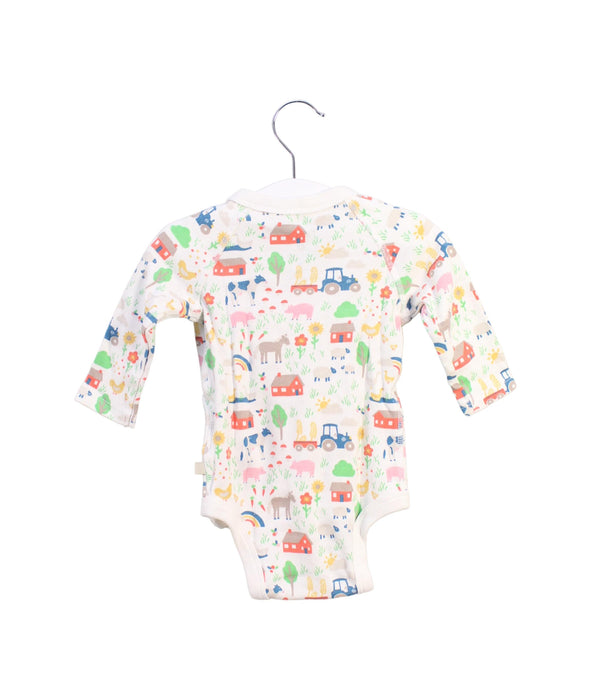 A White Long Sleeve Bodysuits from Frugi in size 0-3M for boy. (Back View)