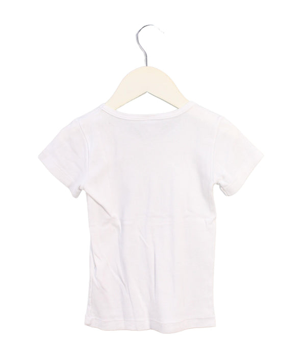 A White Short Sleeve T Shirts from Petit Bateau in size 4T for girl. (Back View)