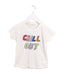 A White Short Sleeve T Shirts from Simple Kids in size 6T for girl. (Front View)