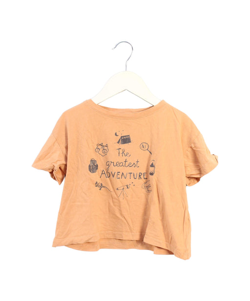 A Orange Short Sleeve T Shirts from Emile et Ida in size 4T for girl. (Front View)