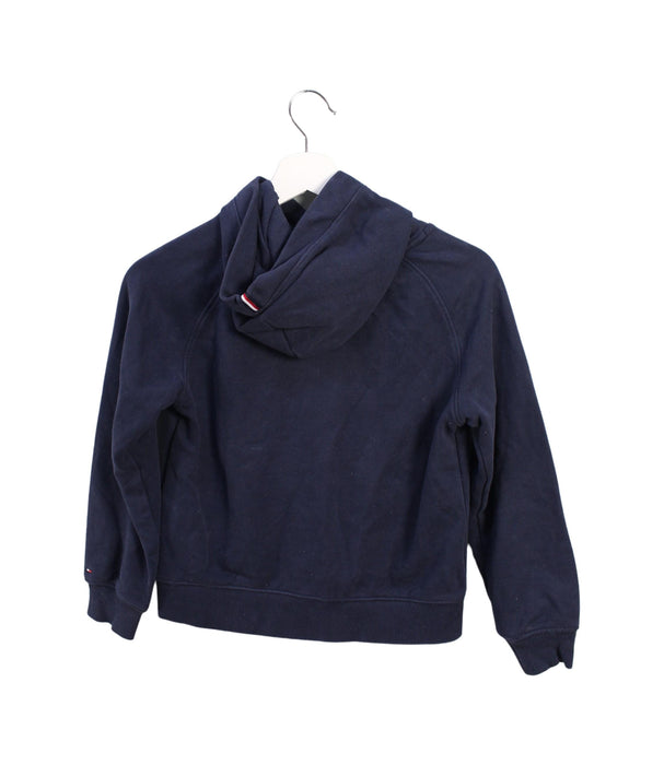 A Blue Hooded Sweatshirts from Tommy Hilfiger in size 10Y for boy. (Back View)