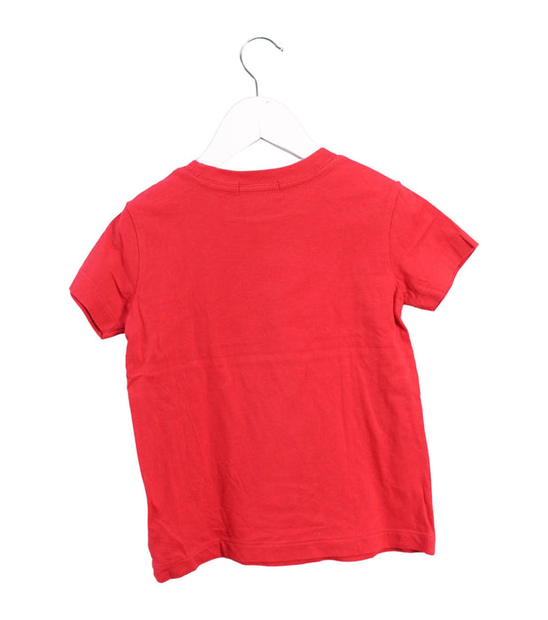 A Red Short Sleeve T Shirts from Polo Ralph Lauren in size 3T for girl. (Back View)