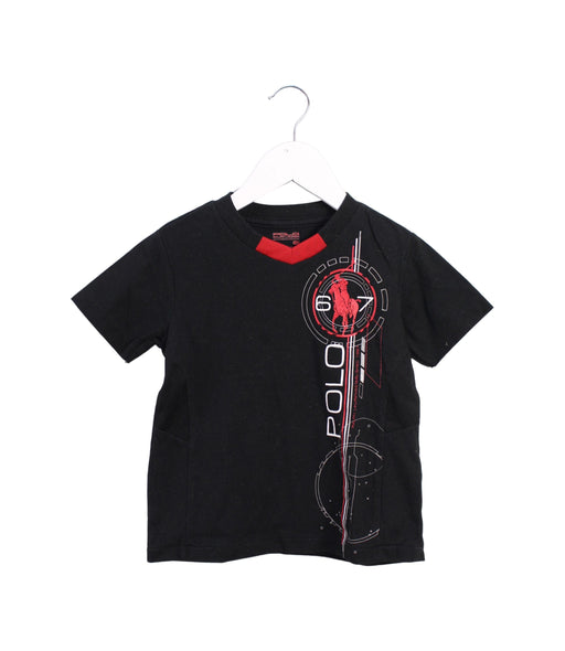 A Black Short Sleeve T Shirts from Polo Ralph Lauren in size 3T for boy. (Front View)